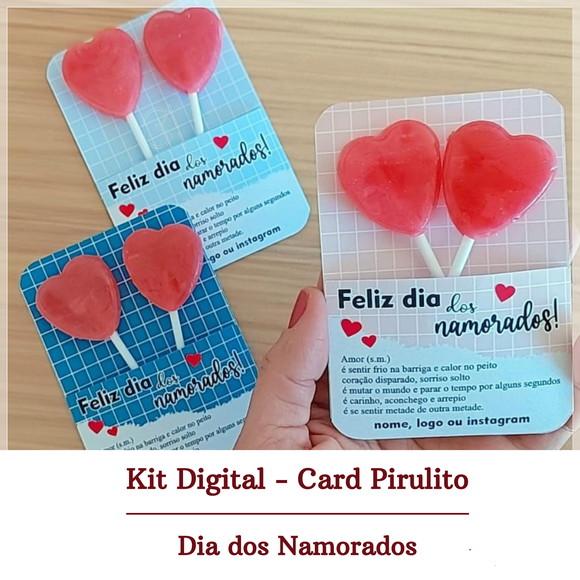 Arquivo Digital Cartão Pirulito Dia dos Namorados