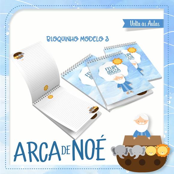 ARQUIVO DIGITAL COMBO CADERNO + BLOQUINHO ARCA DE NOÉ