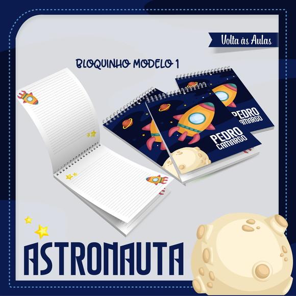 ARQUIVO DIGITAL COMBO CADERNO + BLOQUINHO ASTRONAUTA