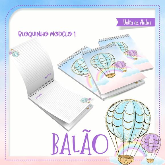 ARQUIVO DIGITAL COMBO CADERNO + BLOQUINHO BALÃO