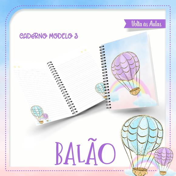 ARQUIVO DIGITAL COMBO CADERNO + BLOQUINHO BALÃO