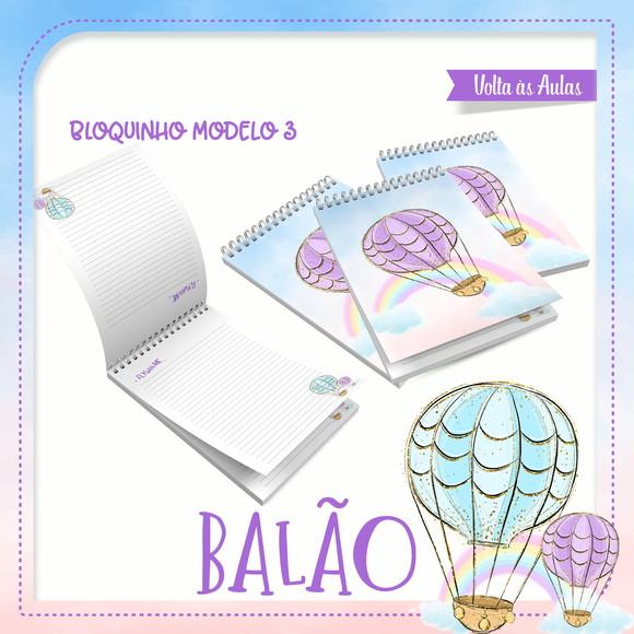 ARQUIVO DIGITAL COMBO CADERNO + BLOQUINHO BALÃO