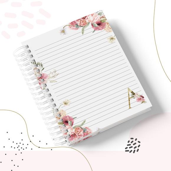 ARQUIVO DIGITAL COMBO CADERNO + BLOQUINHO FLORAL