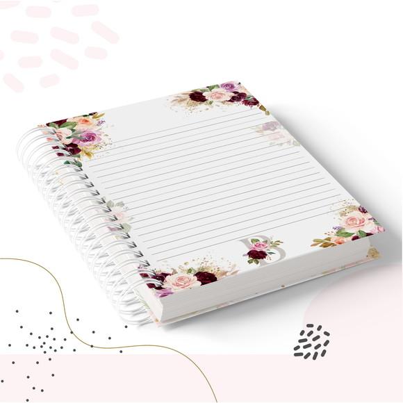 Arquivo Digital Combo Caderno + Caneca Floral