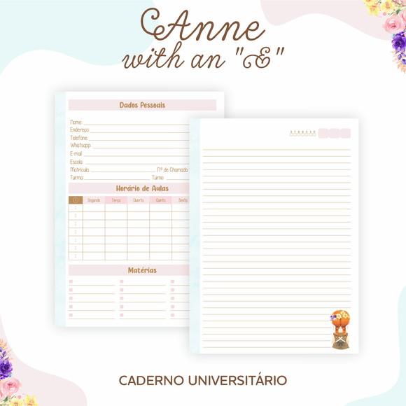 Arquivo Digital Combo Caderno Anne