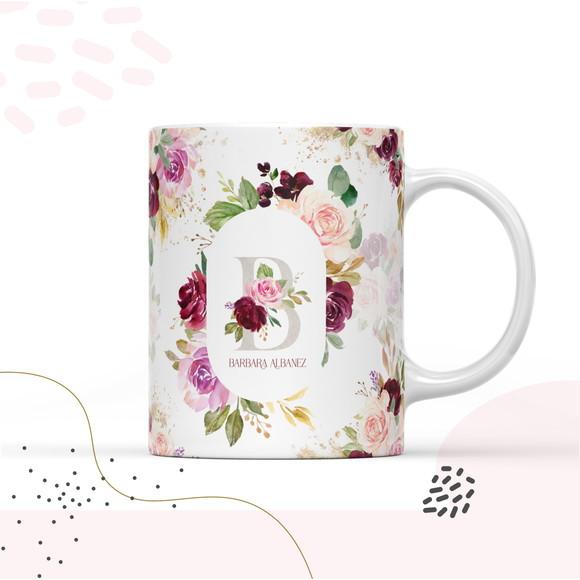 Arquivo Digital Combo Caderno + Caneca Floral