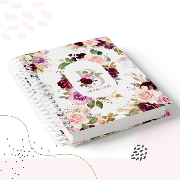 Arquivo Digital Combo Caderno + Caneca Floral