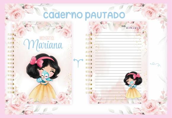 Arquivo Digital Combo Caderno Branca de neve