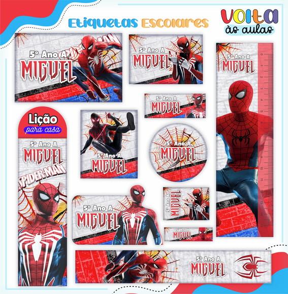 Arquivo Digital Combo Caderno Homem Aranha