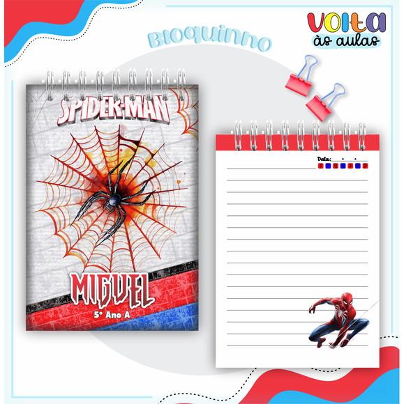 Arquivo Digital Combo Caderno Homem Aranha