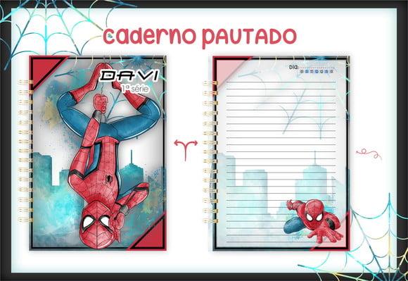 Arquivo Digital Combo Caderno Homem Aranha