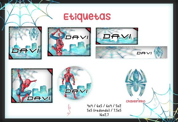 Arquivo Digital Combo Caderno Homem Aranha