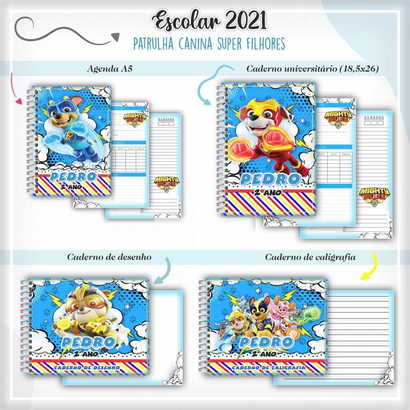 Arquivo Digital Combo Caderno Patrulha Canina