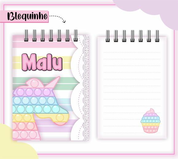 Arquivo Digital Combo Caderno Popit