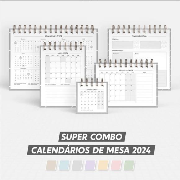 Arquivo Digital Combo Calendário de Mesa 2024