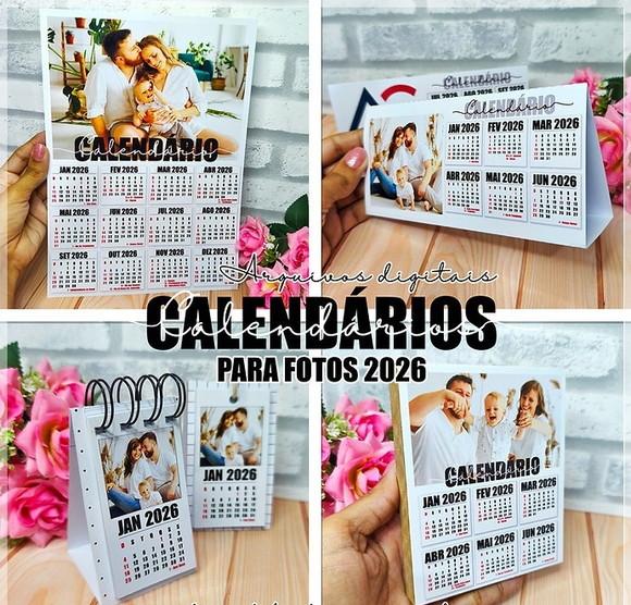 Arquivo Digital Combo Calendário Foto 2026