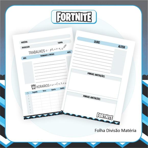 Arquivo Digital Combo Escolar 2023 Fortnite