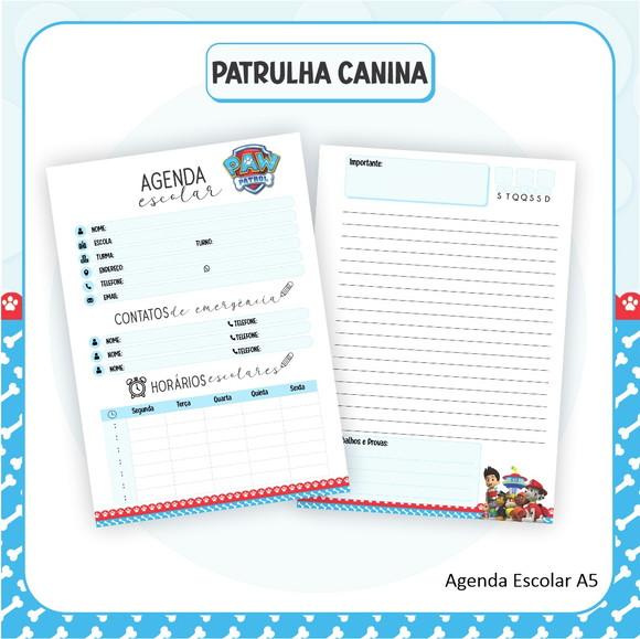 Arquivo Digital Combo Escolar 2023 Patrulha Canina