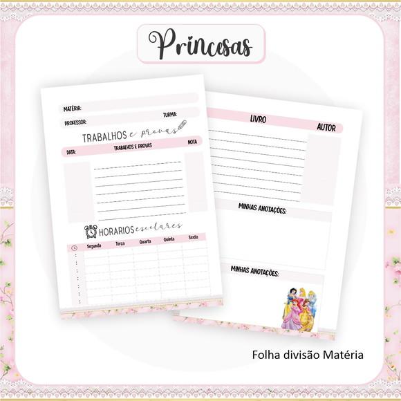Arquivo Digital Combo Escolar 2023 Princesas
