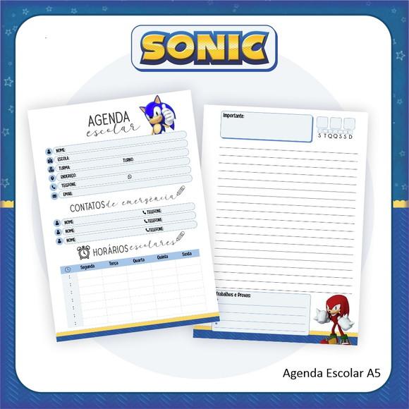 Arquivo Digital Combo Escolar 2023 Sonic