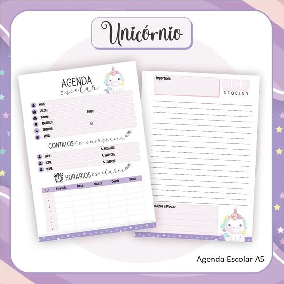 Arquivo Digital Combo Escolar 2023 Unicórnio