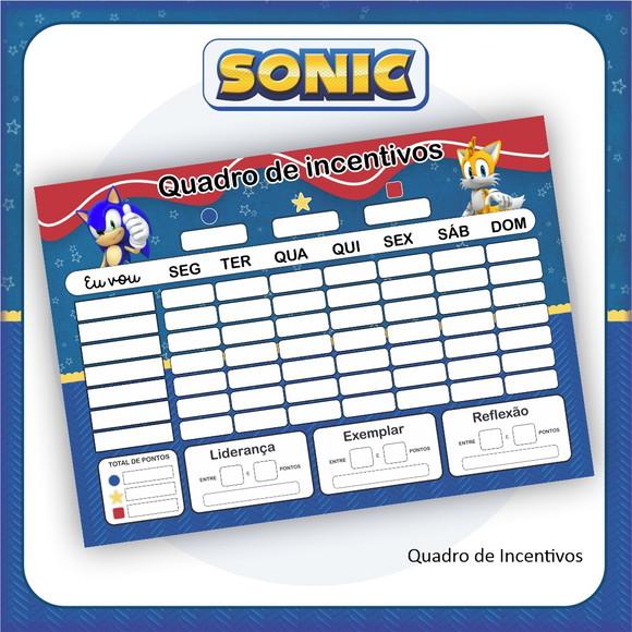 Arquivo Digital Combo Escolar 2023 Sonic