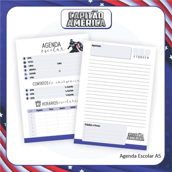 Arquivo Digital Combo Escolar Capitão América