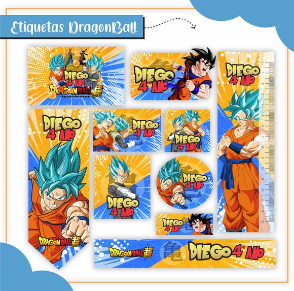 Arquivo Digital Etiqueta Dragon Ball Z