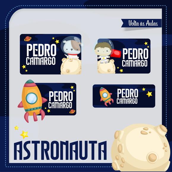 Arquivo Digital Etiqueta Escolar Astronauta