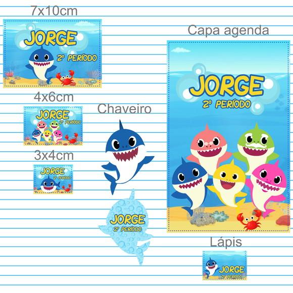 Arquivo Digital Etiqueta Escolar Baby Shark