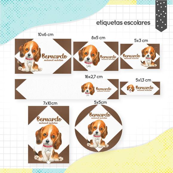 Arquivo Digital Etiqueta Escolar Cachorro
