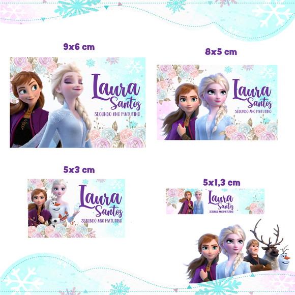 Arquivo Digital Etiqueta Escolar Frozen