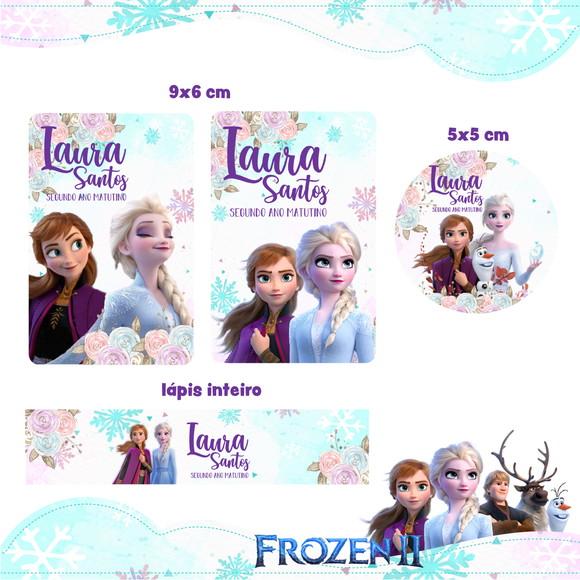 Arquivo Digital Etiqueta Escolar Frozen