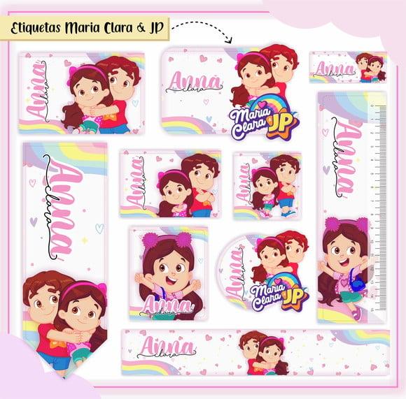 Arquivo Digital Etiqueta Escolar Maria Clara e JP