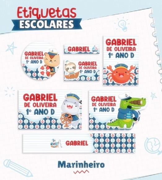 Arquivo Digital Etiqueta Escolar Marinheiro