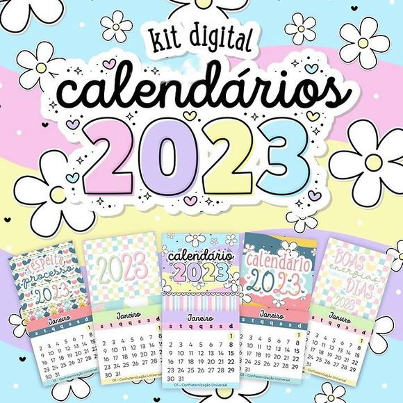 Arquivo Digital Kit Calendário 2023