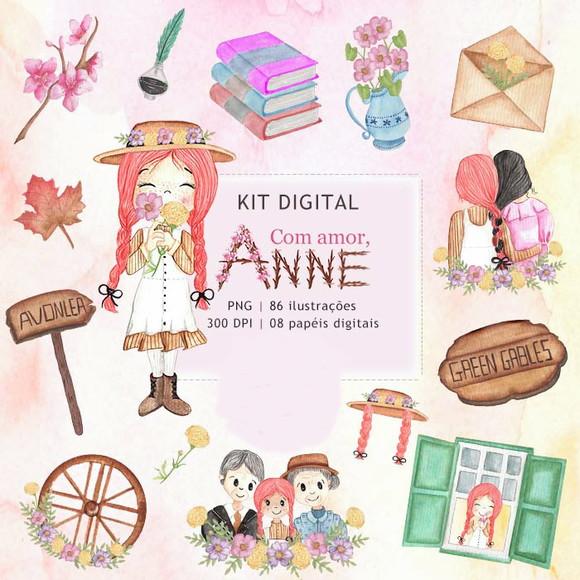 Arquivo Digital Kit Menina Anne