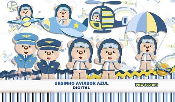 Arquivo Digital Kit Urso Aviador