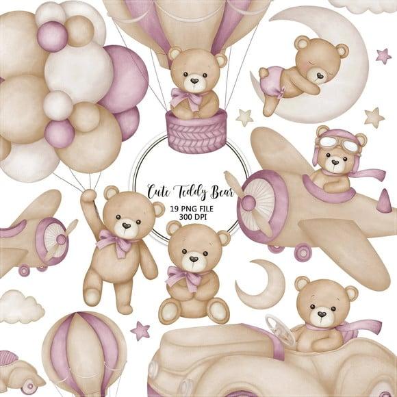 Arquivo Digital Kit Ursinho Teddy Rosa