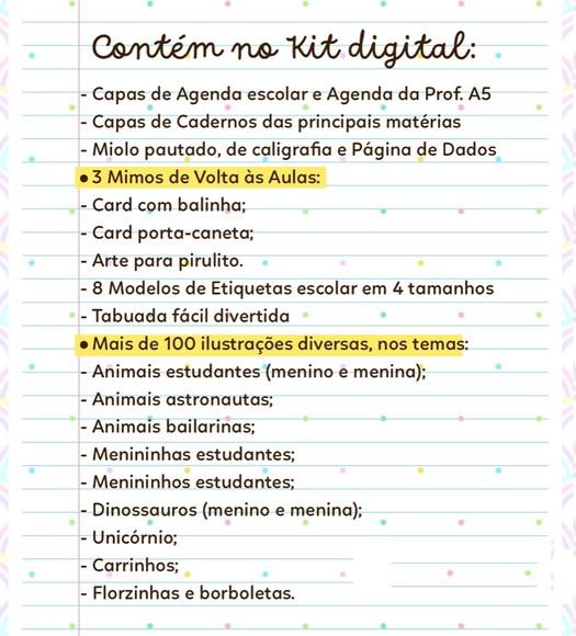 Arquivo Digital Kit Volta as Aulas