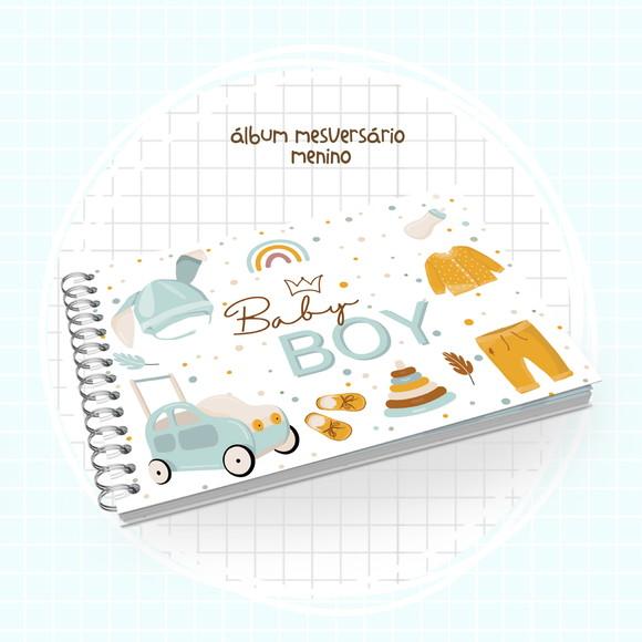 ARQUIVO DIGITAL LIVRO MESVERSÁRIO BEBE MENINO