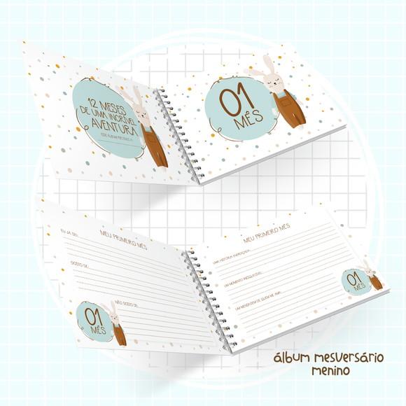 ARQUIVO DIGITAL LIVRO MESVERSÁRIO BEBE MENINO