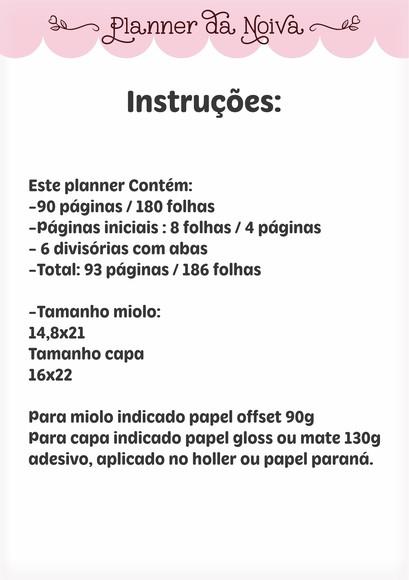 Arquivo Digital Planner Noiva 2024