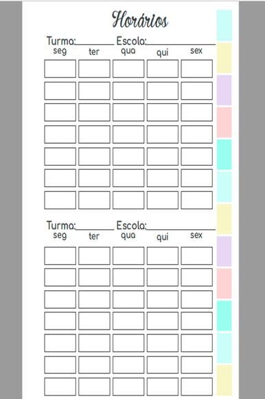 Arquivo Digital Planner Professor A5