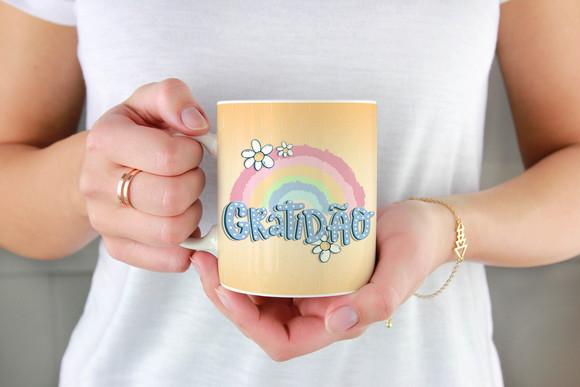 Arquivo Digital Sublimação Caneca Deus - Gratidão