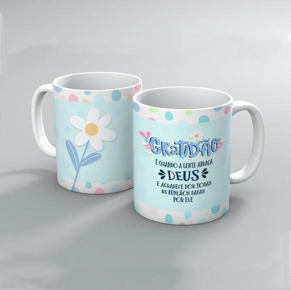Arquivo Digital Sublimação Caneca Deus - Gratidão