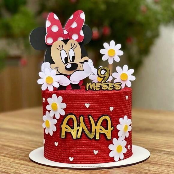 Arquivo Digital Topo de Bolo Minnie