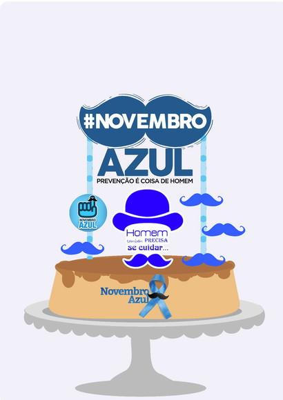 Arquivo Digital Topo de Bolo Novembro Azul