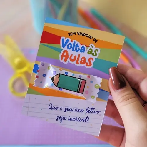 Arquivo Digital Cartão Bala Volta as Aulas