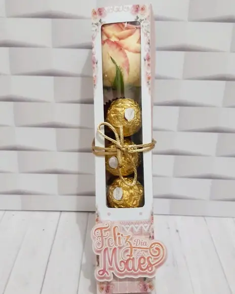 ARQUIVO CORTE CAIXA BOMBOM FLOR DIA DAS MÃES
